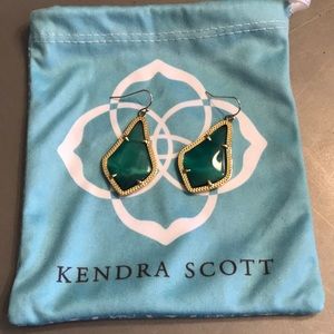 Kendra Alex Earrings in Emerald Cat’s Eye